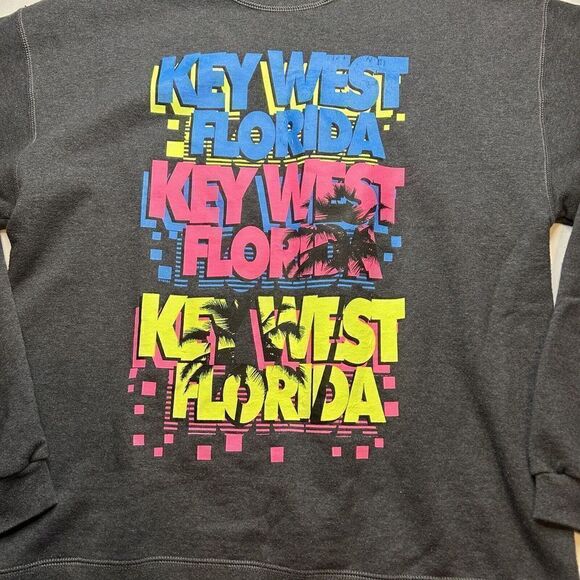 Hanes Key West Florida Crewneck Sweatshirt Gray Size Medium - Picture 3 of 7